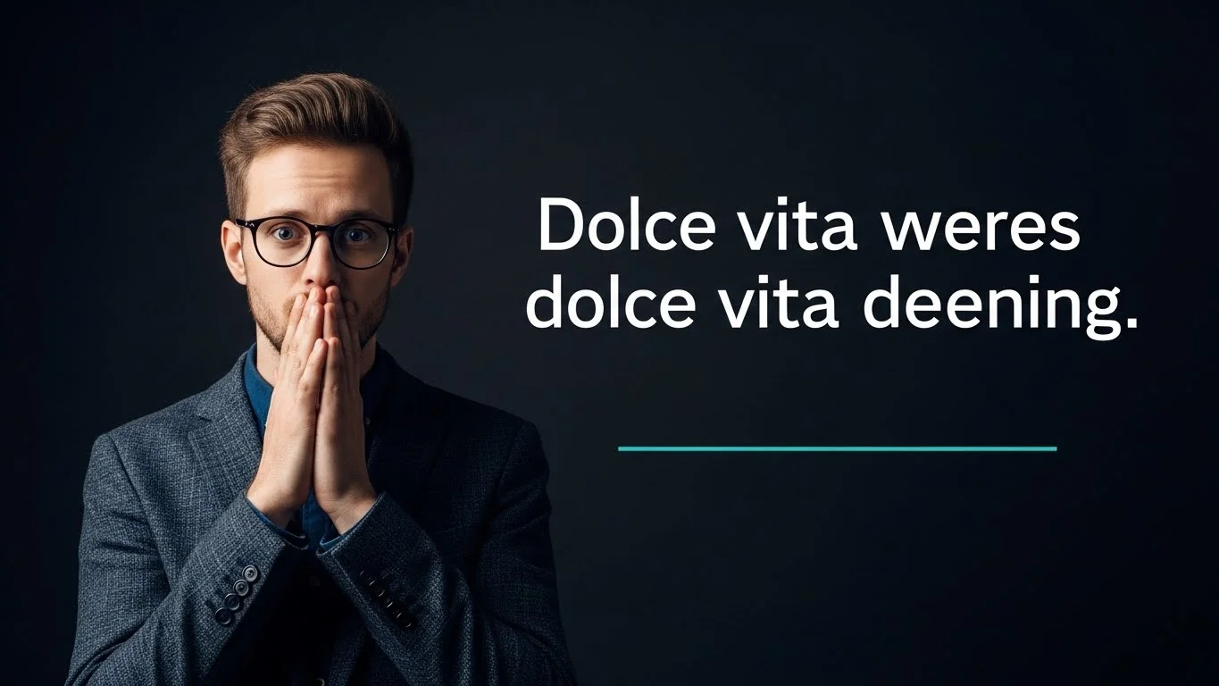 When Using “Dolce Vita” Can Feel Awkward