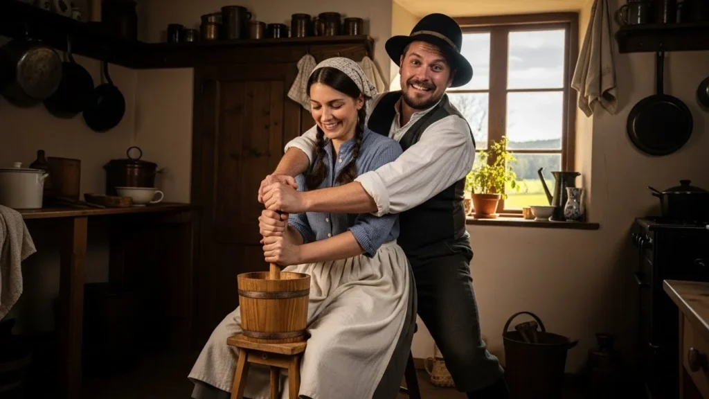 butter churner position meaning